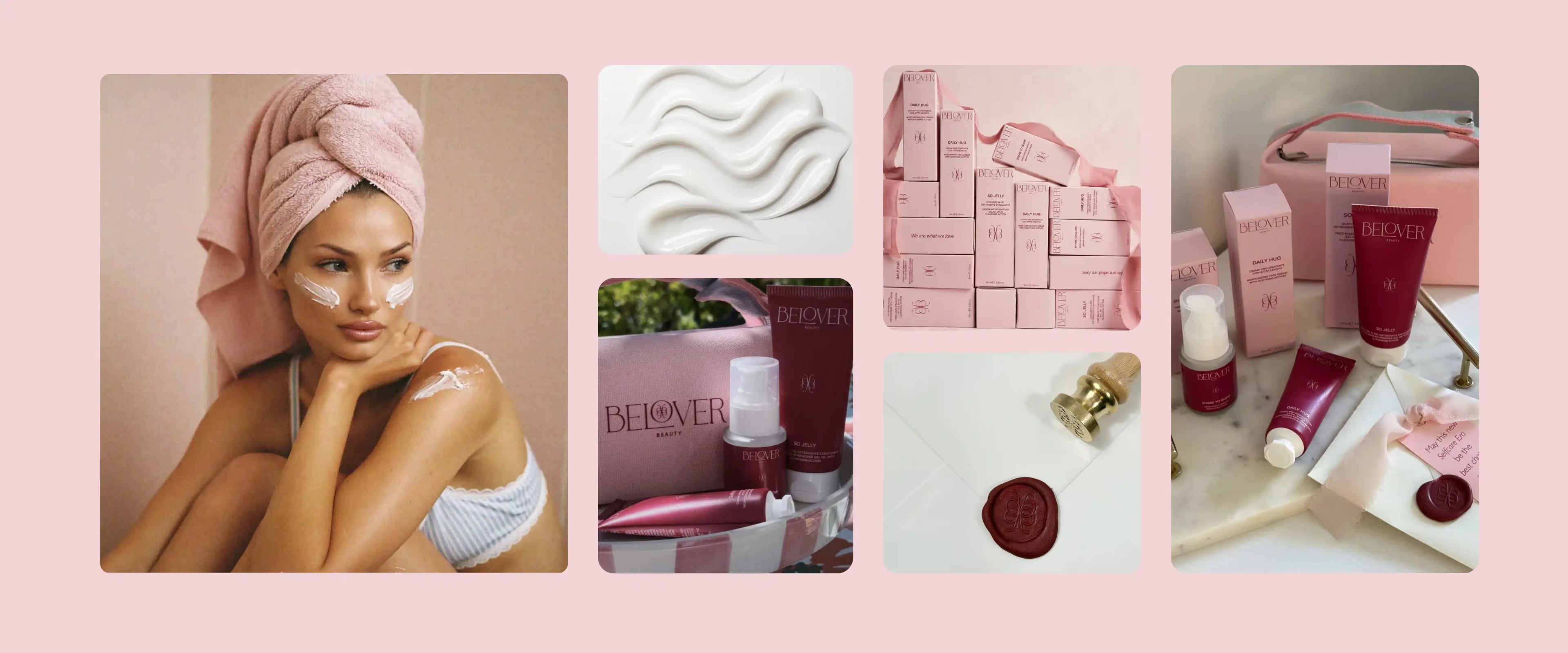BELOVER BEAUTY SKINCARE PACKAGING CREAM TEXTURE BEAUTY CASE